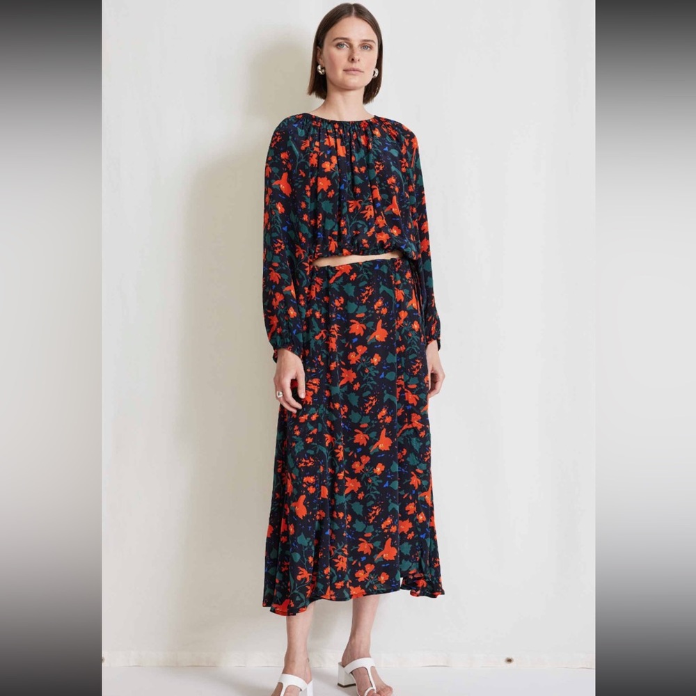 Apiece Apart Valley Drape Midi Skirt